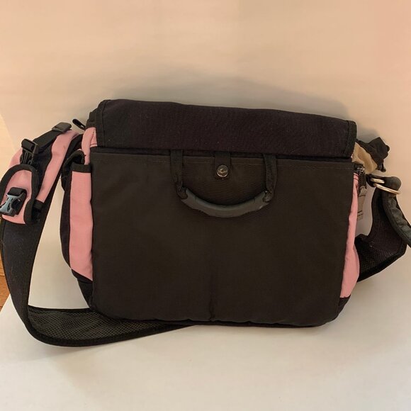 L.L. Bean Messenger Bag Pink, Tan, and Black - Picture 2 of 10